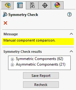 Symmetric and Asymmetric Categories in SOLIDWORKS