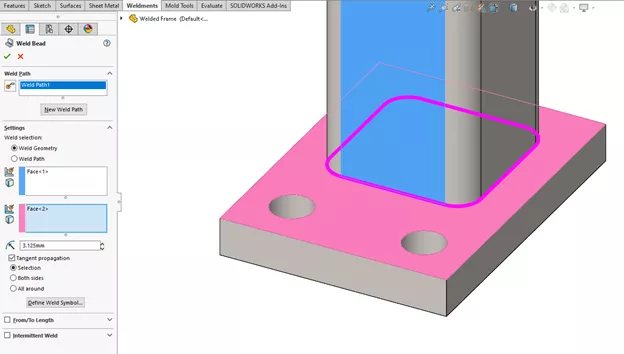 Tangent Propagation in SOLIDWORKS 