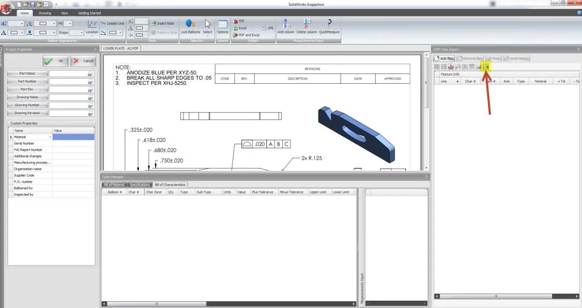 Template Control in SOLIDWORKS Inspection