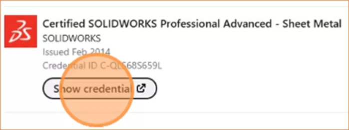 Test Your SOLIDWORKS Certification Badge Listing on LinkedIn