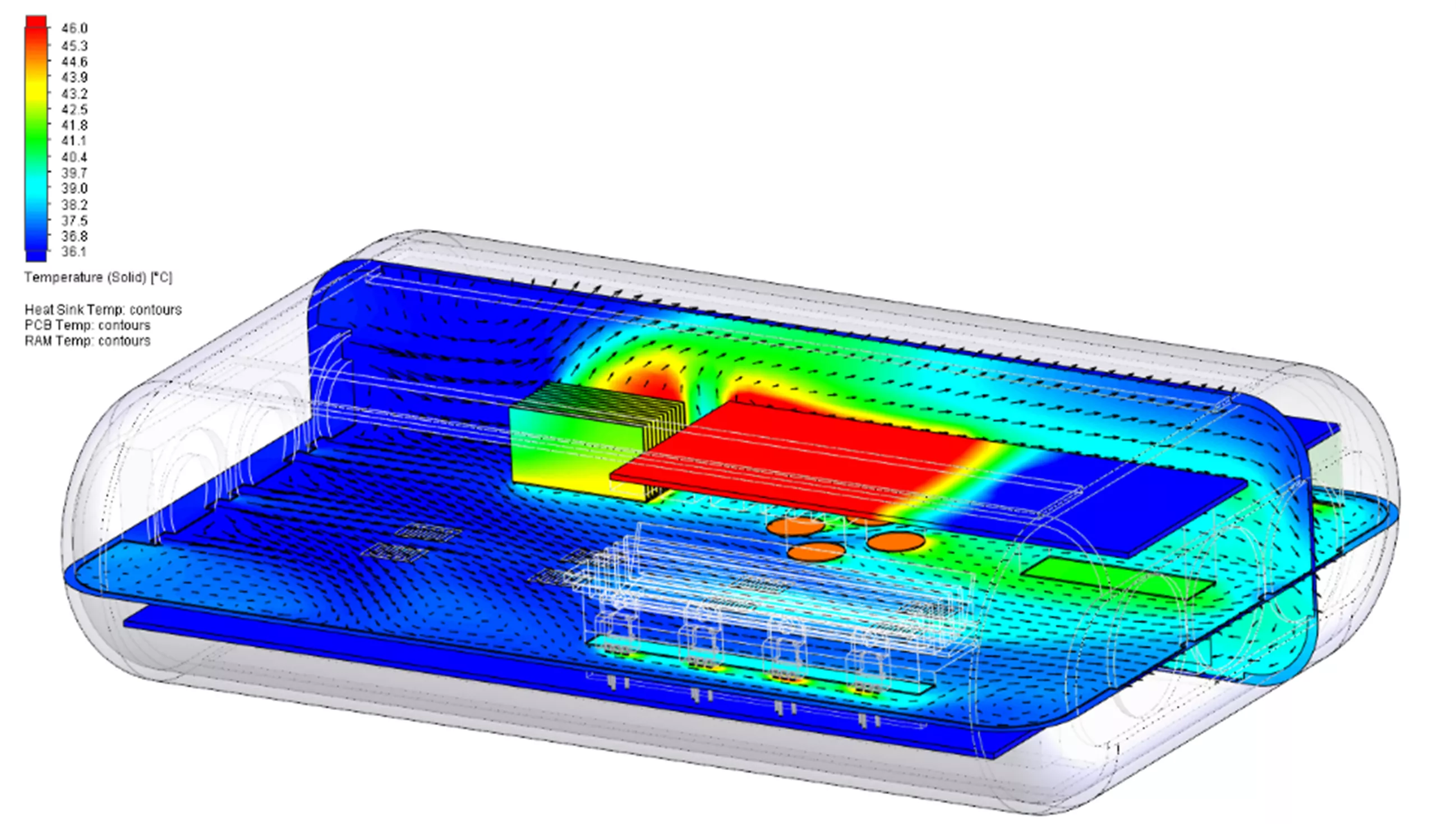 Thermal Electronic Cooling Simulation SOLIDWORKS Flow 