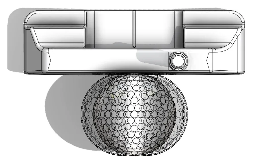 three ball positions tested solidworks golf design