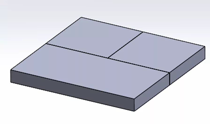 Three Resulting Bodies in SOLIDWORKS