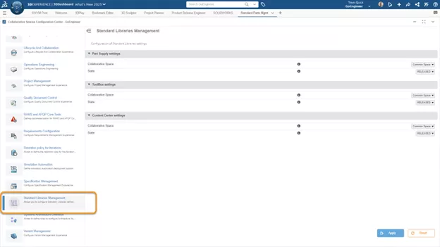 3DEXPERIENCE 2023x FD02 now lets you manage standard parts like the toolbox items in SOLIDWORKS.