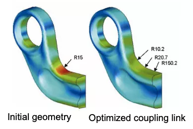 The before and after of shape optimization with SIMULIA Tosca