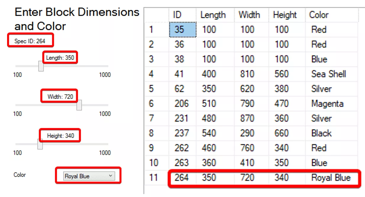Tracking Specifications Through SQL in DriveWorks Pro