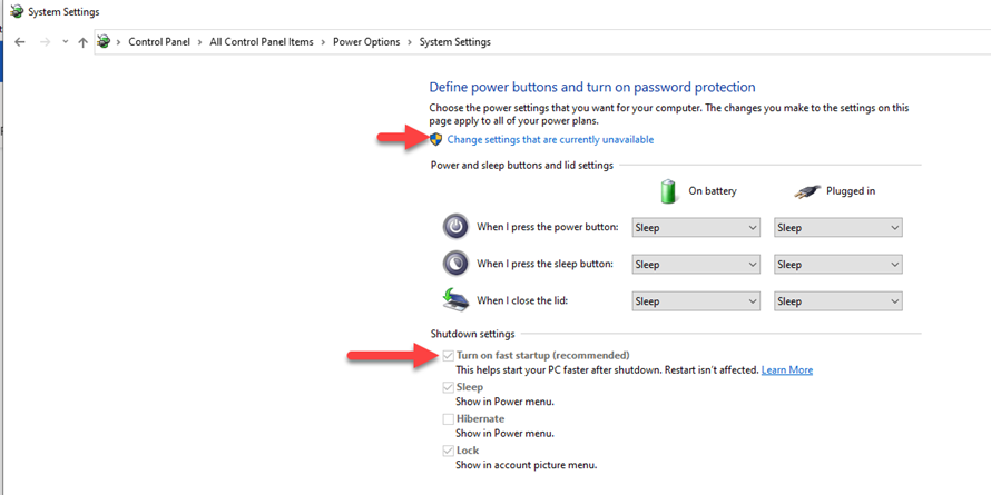 Windows 10 Fast Startup & SOLIDWORKS  GoEngineer