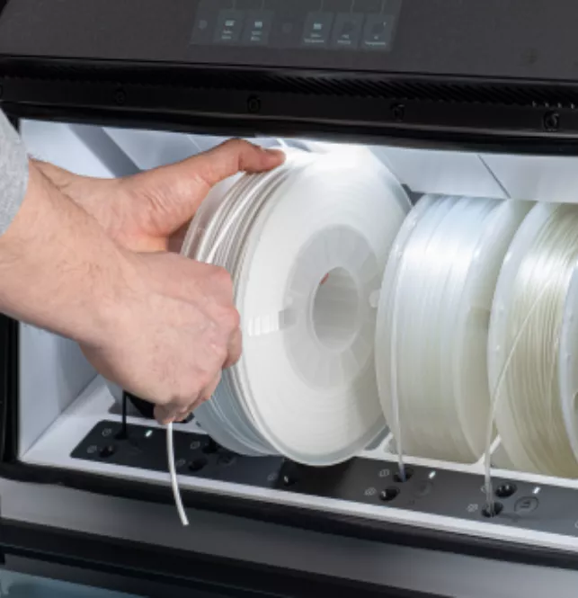Get Hassle Free Material Handling with the UltiMaker Factor 4+ 3D Printer. 