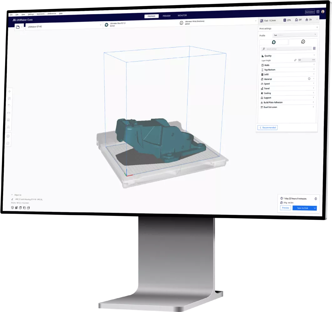Learn More About the UltiMaker Cura 3D Model Printing Software.