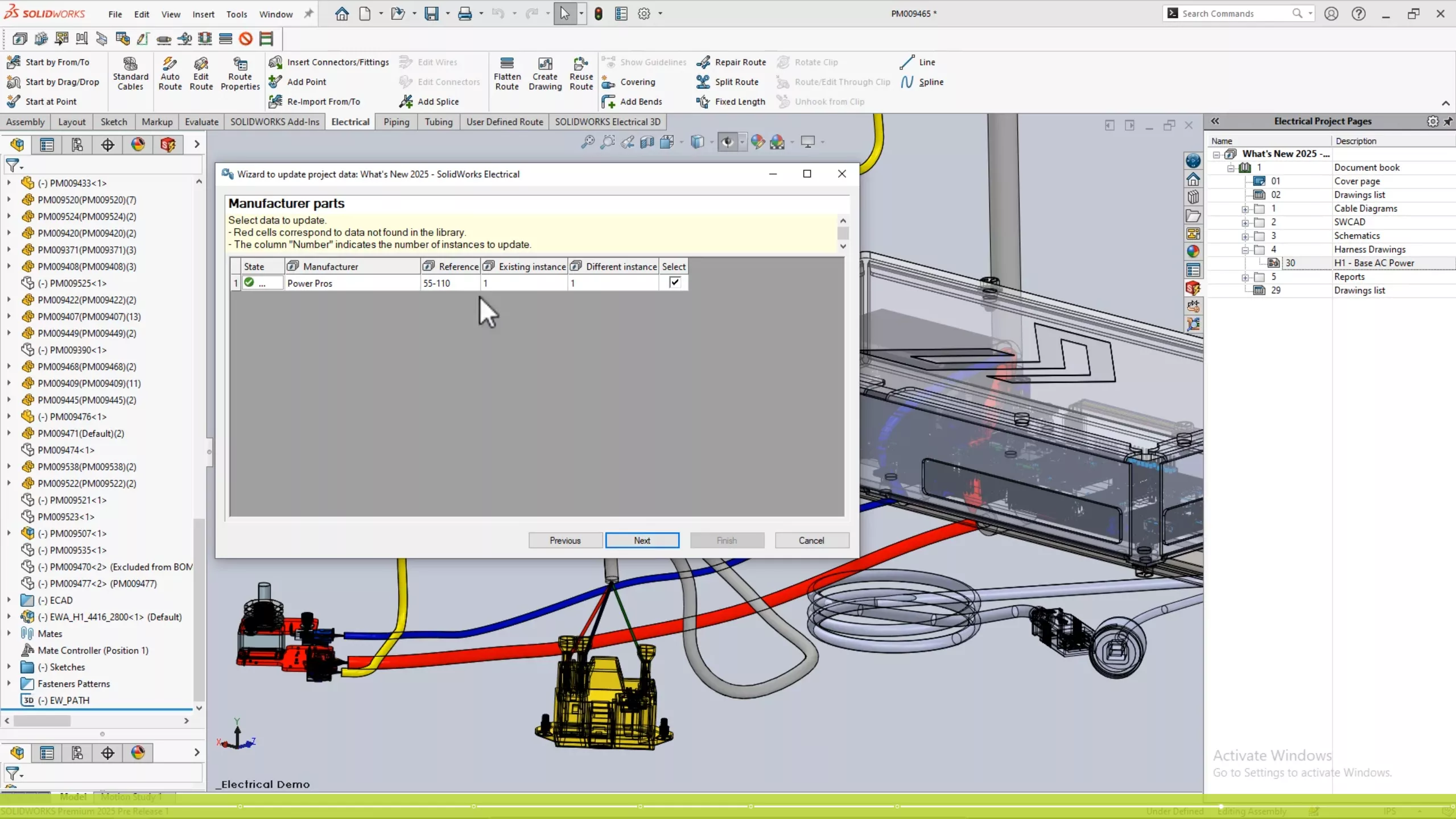 Update Manufacturer Parts Data in SOLIDWORKS Electrical 2025