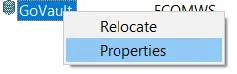 vault specific properties