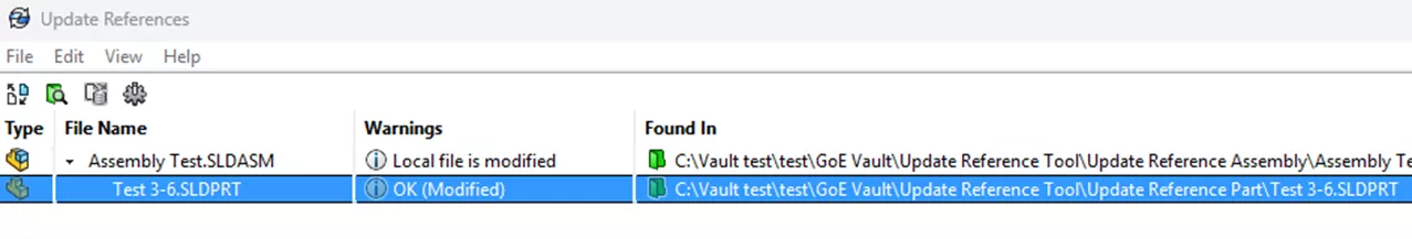 Update References Tool Use in SOLIDWORKS PDM 