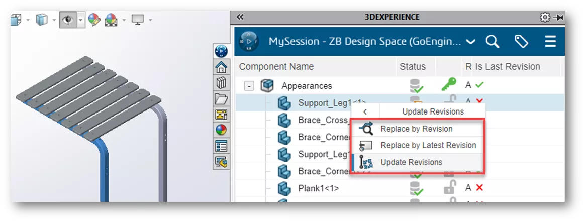 Update Revisions 3DEXPERIENCE SOLIDWORKS