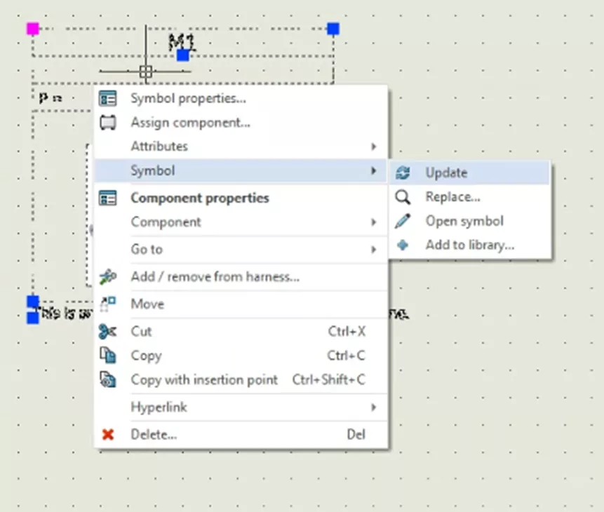 Update Symbol Option in SOLIDWORKS Electrical 