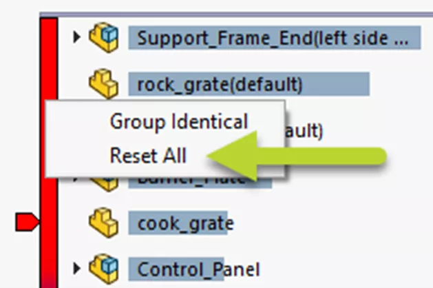 Update Visuals in a SOLIDWORKS Assembly