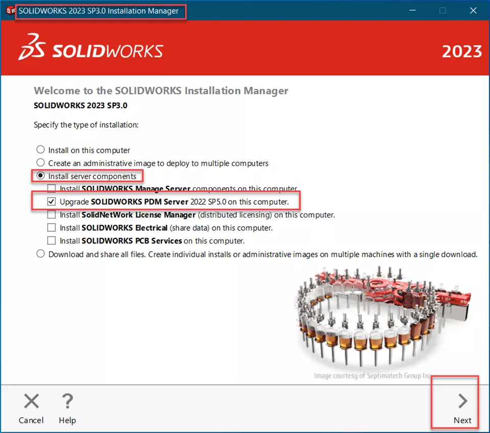 SOLIDWORKS Installation Manager for SOLIDWORKS PDM Professional Upgrade