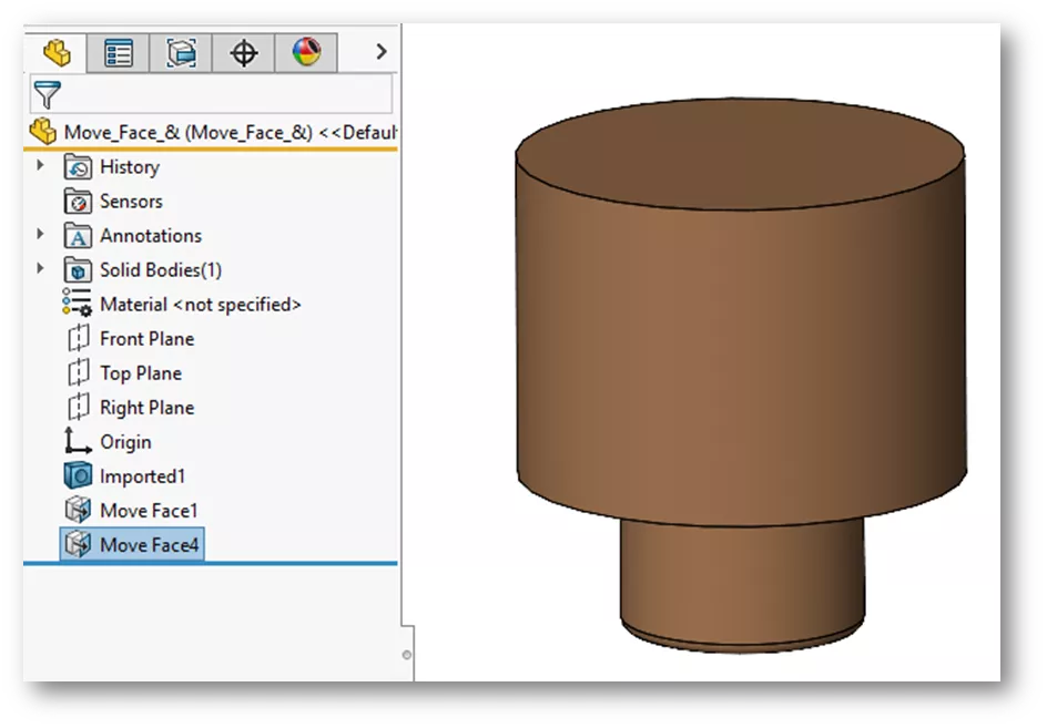 Move Face Command Tutorial in SOLIDWORKS 
