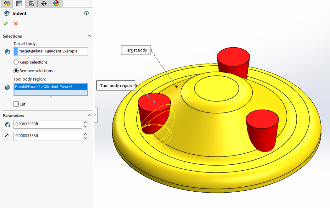 Use Solidworks Indent Feature In An Assembly Goengineer Use Solidworks Indent Feature In An Assembly Goengineer