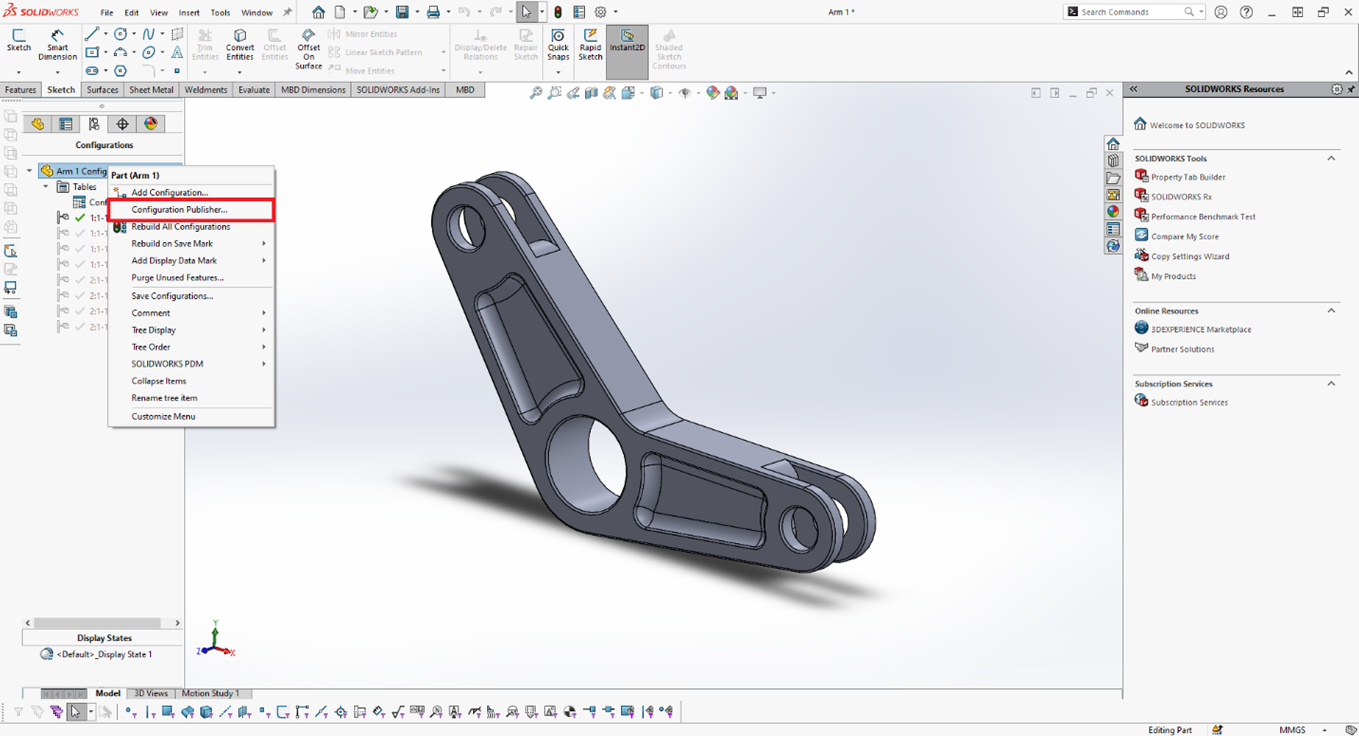 SOLIDWORKS配置出版商:自定义下拉菜单| GoEngineer开云App官方下载安卓