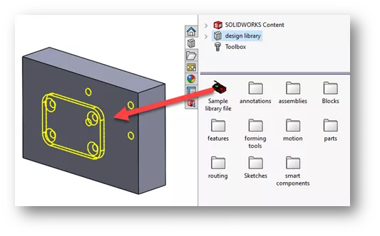 Using the Design Library Feature in SOLIDWORKS 
