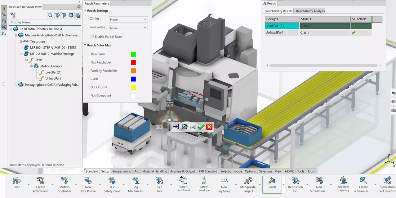 Validate Robot Motions in 3DEXPERIENCE ROBOTICS