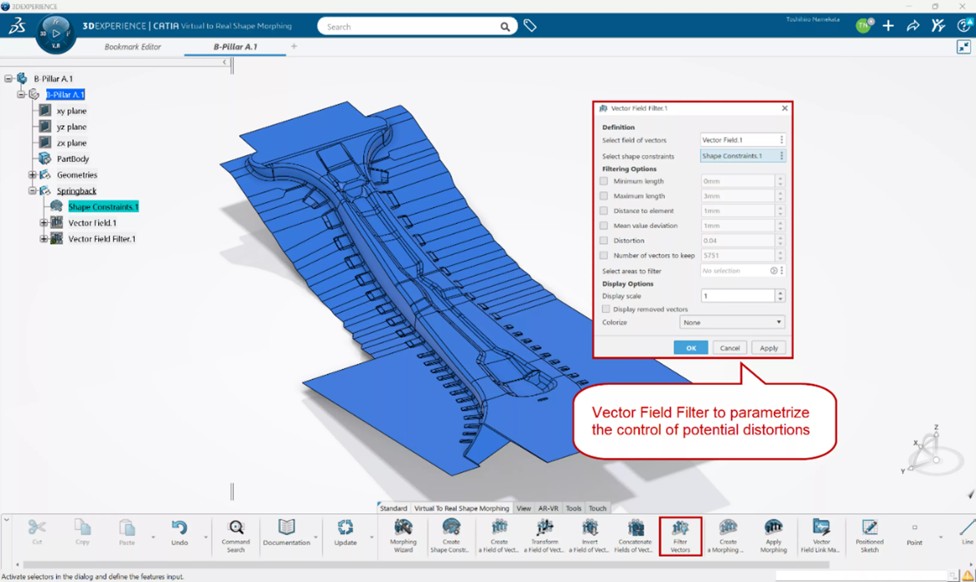 Create a Vector Field Filter in 3DEXPERIENCE CATIA 