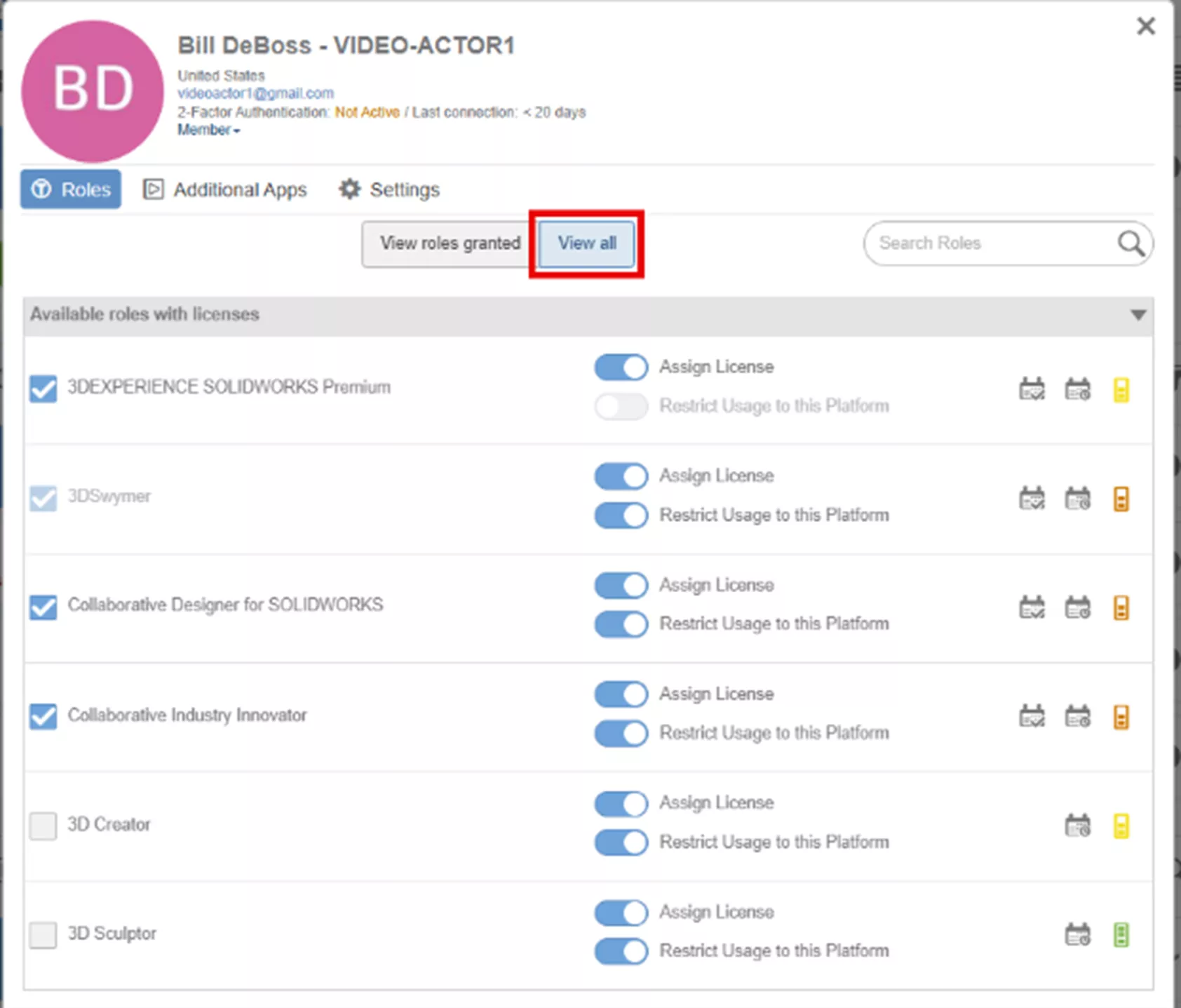 How to View Assigned Roles in 3DEXPERIENCE