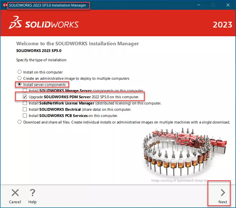 Welcome to the SOLIDWORKS Installation Manager 