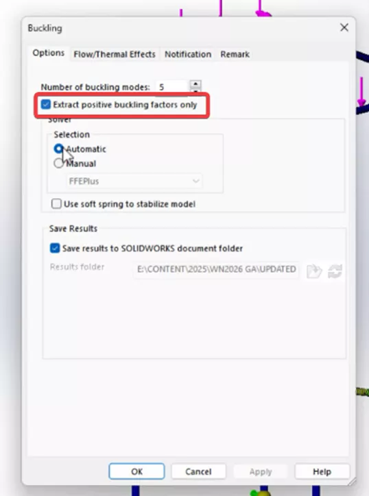 Buckling Modes SOLIDWORKS Simulation 2026