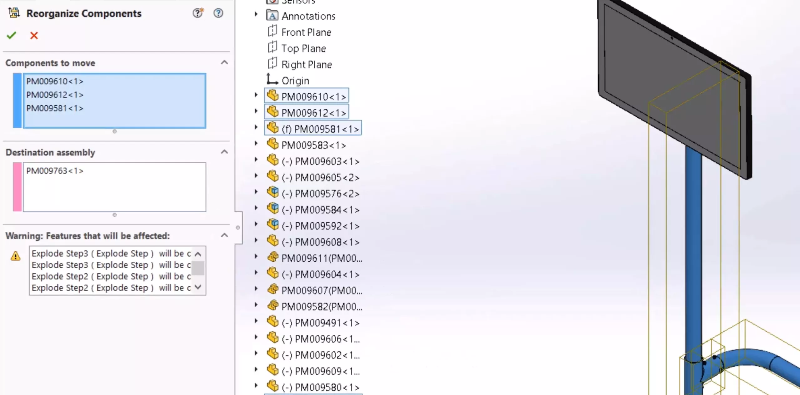 What's New SOLIDWORKS 2025 Assemblies Reorganize Components