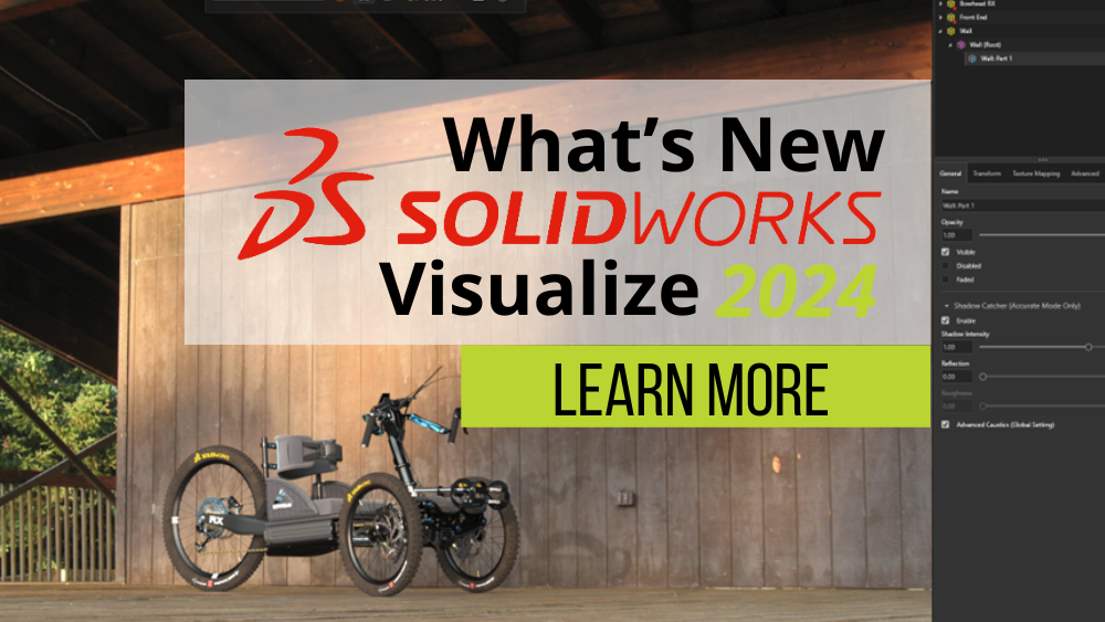 New in SOLIDWORKS Visualize 2024 Importing, Appearances, Interactive