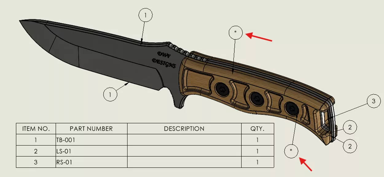 Why&nbsp;Is There an Asterisk (*)&nbsp;in My SOLIDWORKS Balloon?
