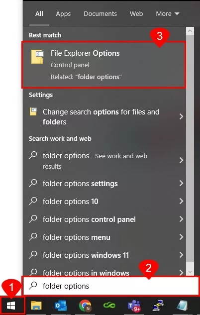 Windows 10 Folder Options File Explorer Options
