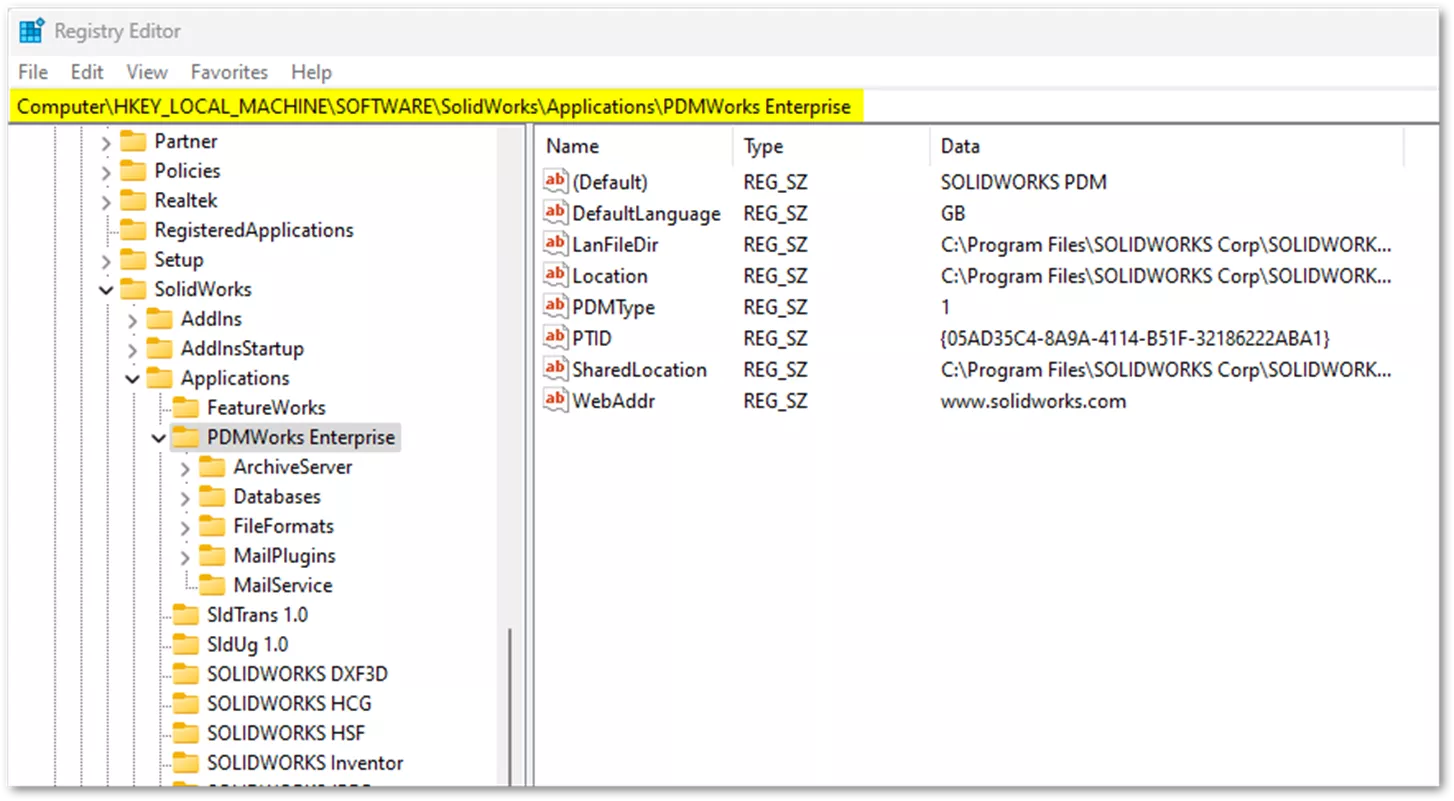 Open Windows Registry Editor