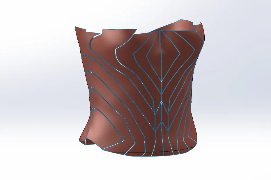 Wonder Woman Body Armor CAD Design