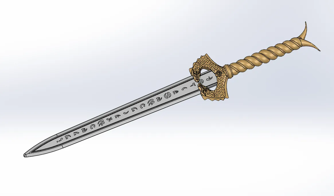 Wonder Woman Sword CAD Design