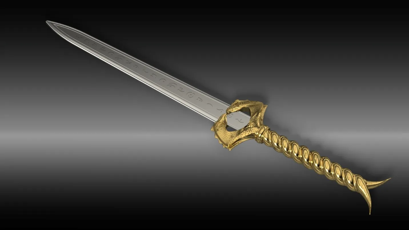 Wonder Woman Sword SOLIDWORKS Visualize